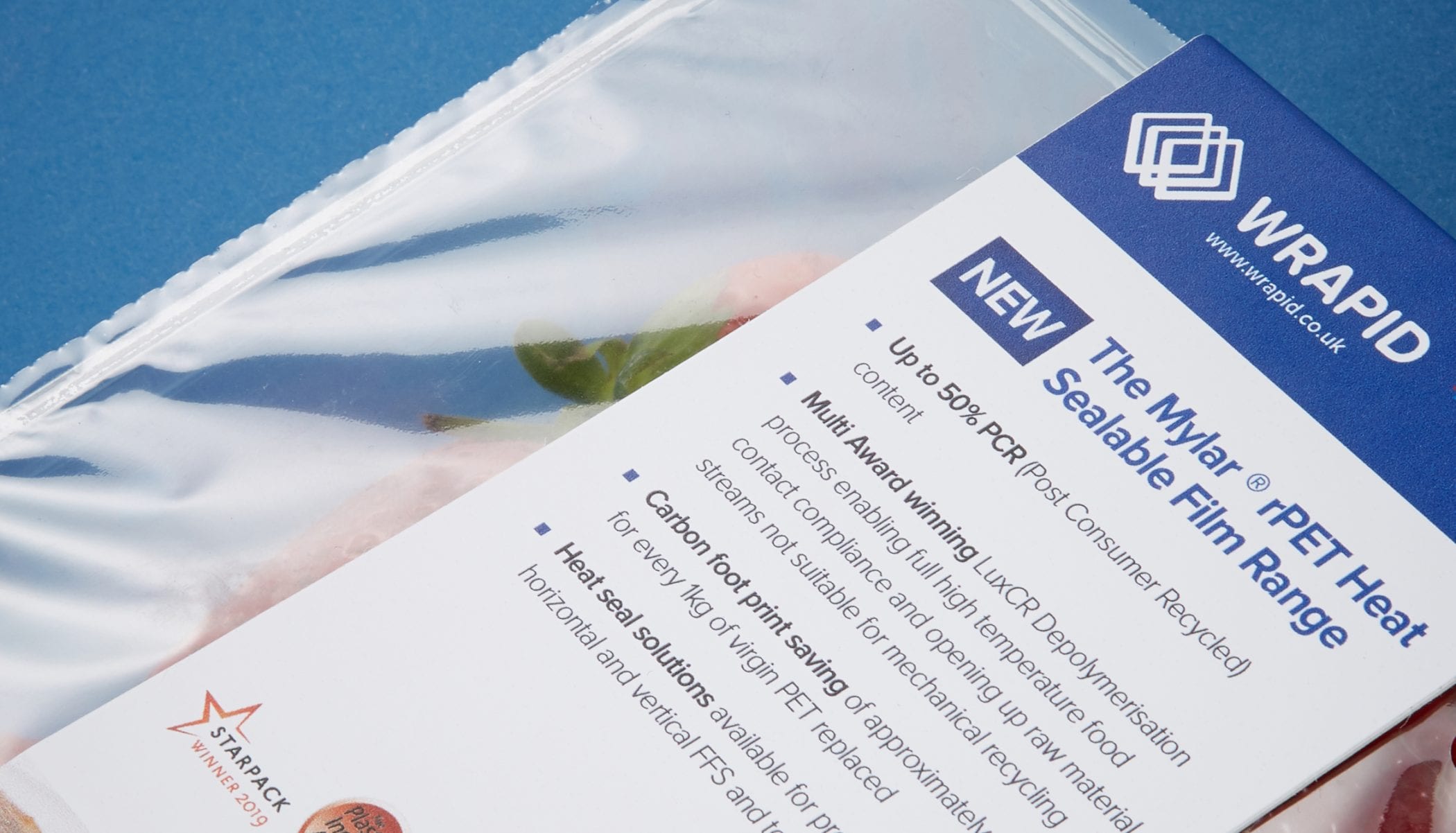Mylar® Heat Sealable Film Range Close up photo of Wrapid's Mylar® Heat Sealable Film Range